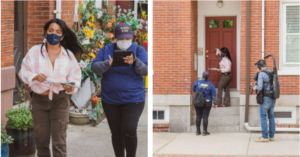 Door knocking Gladys Vega Covid