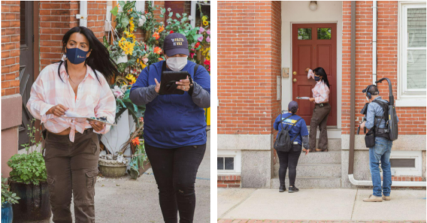 Door knocking Gladys Vega Covid