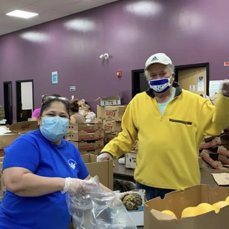 People at the food bank