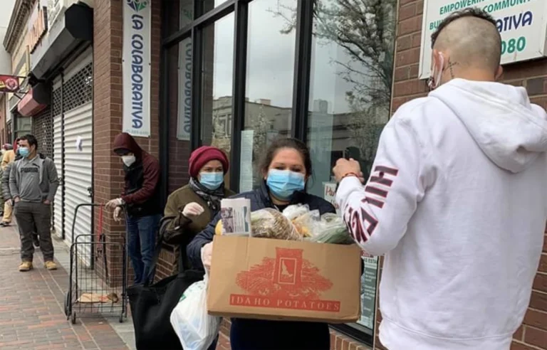 People at the food bank