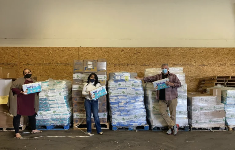 People at the food bank