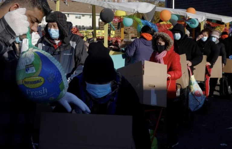 People at the food bank