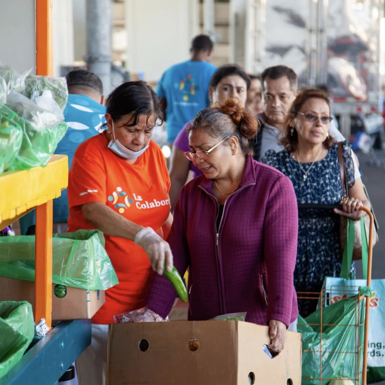 People at the food bank