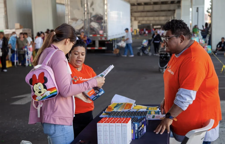 People at the food bank