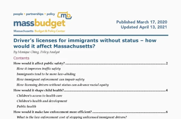 Driver’s licenses for immigrants without status – how would it affect Massachusetts?