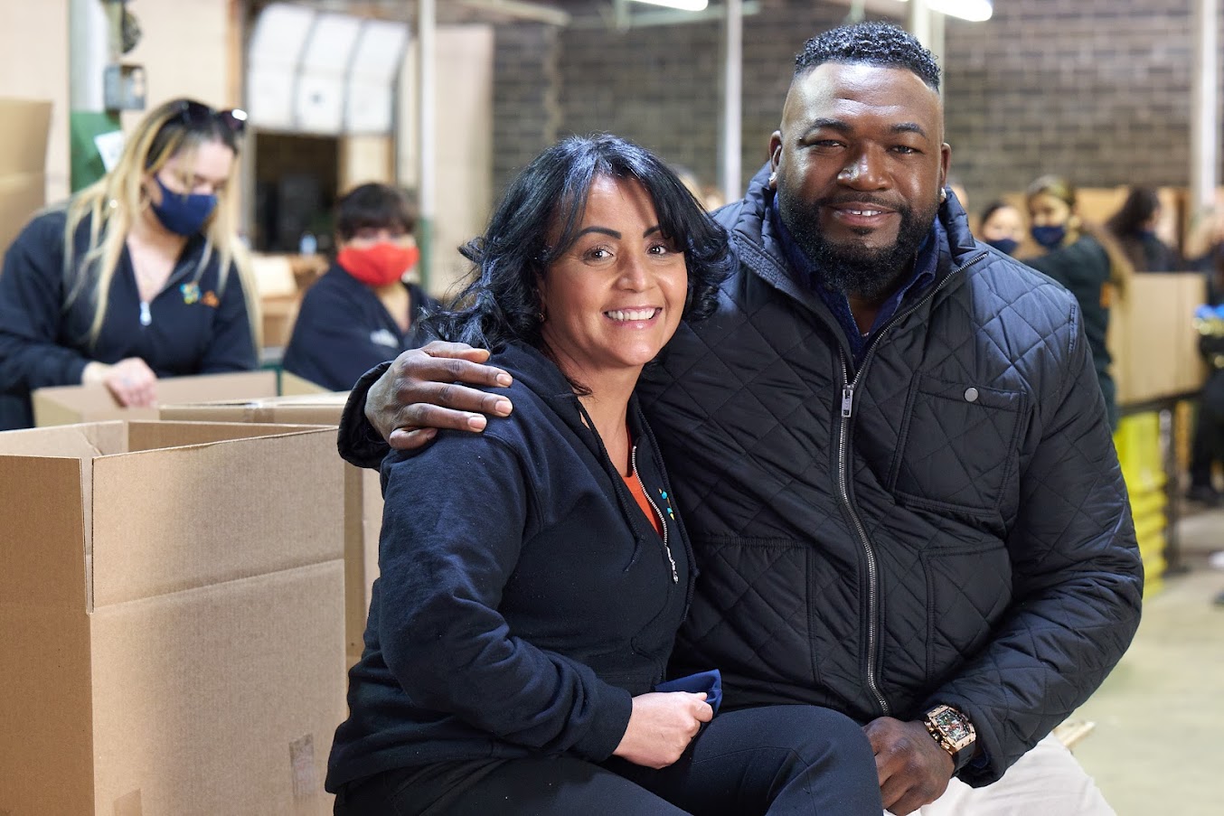 Gladys Vega and David "Big Papi" Ortiz