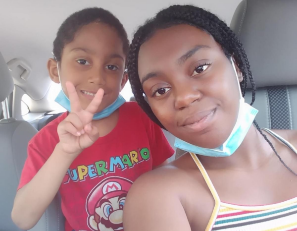 Community member mother and son